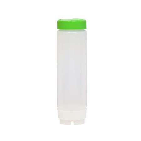 Tablecraft 24 oz Invertatop™ Squeeze Bottle with Green Cap 24SVLGNEC
